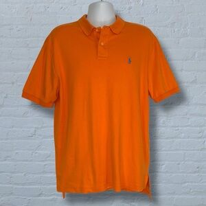 Polo Ralph Lauren Orange Classic Fit Cotton Polo Shirt Men’s Large